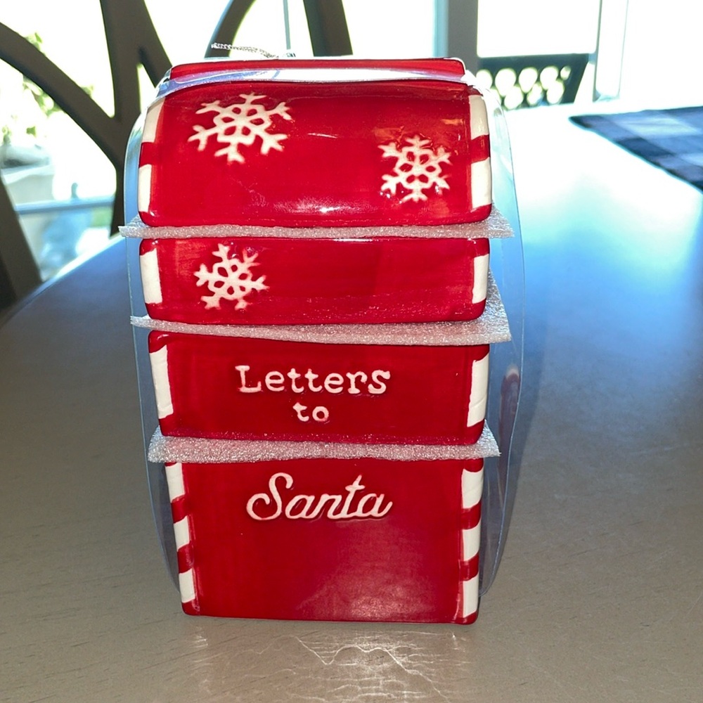 Whimsical Cupboard Letters To Santa Mail Box Measuring Cups